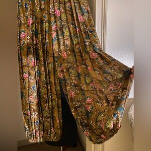 Pleated Floral Harem Pants